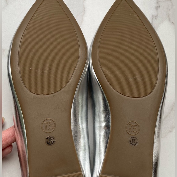 ANA metallic silver loafers NWOB - Picture 4 of 4